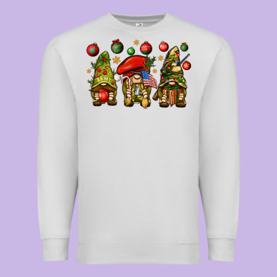 Christmas Army Gnomes 4th Of July Premium Sweatshirt Designed By Howdyjamesfarm