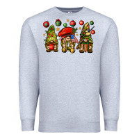 Heather Grey Christmas Army Gnomes 4th of july Premium Sweatshirt - HowdyJamesFarm