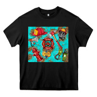 Black firefighter elementary Heavy Core Tee - HRA Design Shop