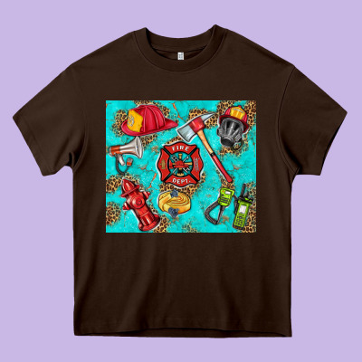 Firefighter Elementary Heavy Core Tee Designed By Hra Design Shop