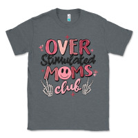 Charcoal Heather over stimulated moms club Classic Tee - MaliasSmallBusiness