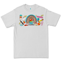 Dove Grey teacher life rainbow frosted Premium Tee - JahusDesignShop
