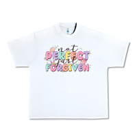 White not perfect just forgiven Urban Heavy Tee - MaliasSmallBusiness
