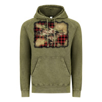 Vintage Olive buffalo plaid christmas camouflage glitter background Vintage Hoodie - Jasminsmagicworld