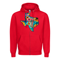 Red Western Sunflower, Rose, Gemstsone, Turquoise Bull Skull Zipper Hoodie - Bettercallsaul