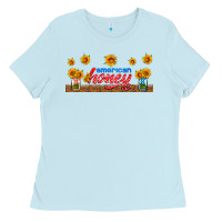 Baby Blue american honey libbey cup Ladies Tee - HRA Design Shop