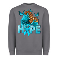 Storm Hope teal ribbon Ovarian Cancer nails Heavyweight Sweatshirt - NancyCooperArtShop