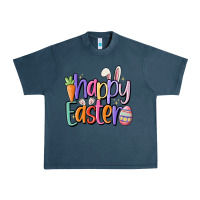 Midnight Navy happy easter Urban Heavy Tee - MaliasSmallBusiness