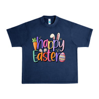 Navy happy easter Urban Heavy Tee - MaliasSmallBusiness