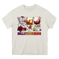 Cream hallothanksmas halloween thanksgiving  christmas wine Heavy Core Tee - FaDigitalArtStudio