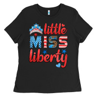 Black little miss liberty Ladies Tee - HRA Design Shop