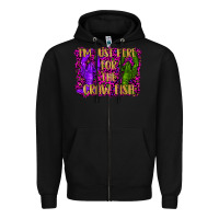 Black mardi gras i'm just here for the craw fish with lobster Zipper Hoodie - RanaPortraitStore