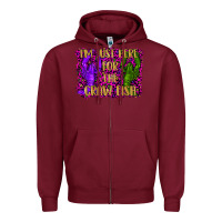 Burgundy mardi gras i'm just here for the craw fish with lobster Zipper Hoodie - RanaPortraitStore
