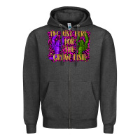 Charcoal Heather mardi gras i'm just here for the craw fish with lobster Zipper Hoodie - RanaPortraitStore