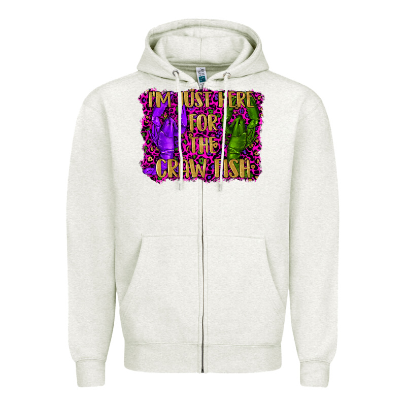 Mardi Gras I'm Just Here For The Craw Fish With Lobster Zipper Hoodie by RanaPortraitStore | Teevron
