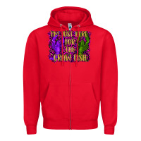 Red mardi gras i'm just here for the craw fish with lobster Zipper Hoodie - RanaPortraitStore