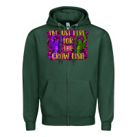 Sports Green mardi gras i'm just here for the craw fish with lobster Zipper Hoodie - RanaPortraitStore