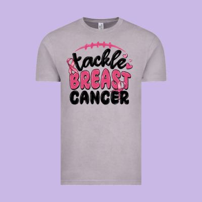 Tackle Breast Cancer Vintage Tee Designed By Maliassmallbusiness
