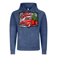 Vintage Denim merry christmas red truck christmas trees Vintage Hoodie - Jasminsmagicworld