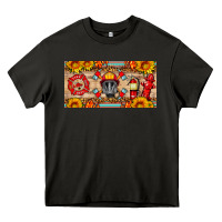 Asphalt firefighter air mask sunflower and elementary license plate Heavy Core Tee - HRA Design Shop