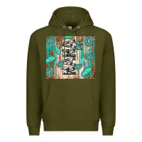 Army Green nana life glitter leopard Premium Hoodie - TumblerDesignByShophia