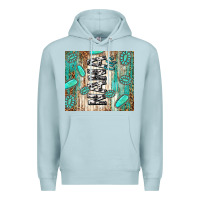 Blue Mist nana life glitter leopard Premium Hoodie - TumblerDesignByShophia