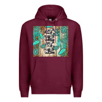 Burgundy nana life glitter leopard Premium Hoodie - TumblerDesignByShophia
