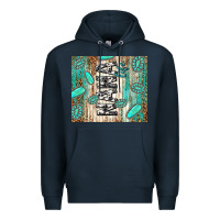 Navy nana life glitter leopard Premium Hoodie - TumblerDesignByShophia