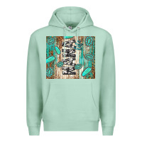 Seafoam nana life glitter leopard Premium Hoodie - TumblerDesignByShophia
