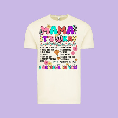 Mama It's Okay Vintage Tee Designed By Jahusdesignshop