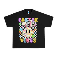 Black easter vibes smiley face Urban Heavy Tee - MaliasSmallBusiness