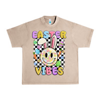 Easter Vibes Smiley Face Urban Heavy Tee | Teevron