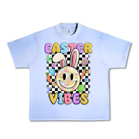 Grape Ice easter vibes smiley face Urban Heavy Tee - MaliasSmallBusiness