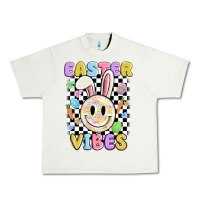 Pistachio easter vibes smiley face Urban Heavy Tee - MaliasSmallBusiness