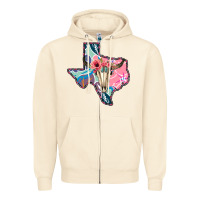 Sandshell Texas Boho Bull Skull Zipper Hoodie - Bettercallsaul