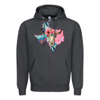 Smoke Texas Boho Bull Skull Zipper Hoodie - Bettercallsaul
