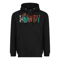 Black Western Howdy Gemstone Cowboy Hat Heavyweight Hoodie - HowdyJamesFarm