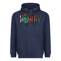 Navy Western Howdy Gemstone Cowboy Hat Heavyweight Hoodie - HowdyJamesFarm