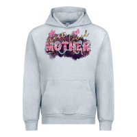 Heather Grey Most loved mother Mother's Day Urban Hoodie - FaDigitalArtStudio