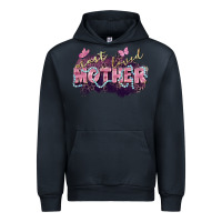 Navy Most loved mother Mother's Day Urban Hoodie - FaDigitalArtStudio