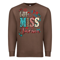 Chestnut Little miss America 4th of july Premium Sweatshirt - HowdyJamesFarm