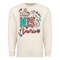 Sandshell Little miss America 4th of july Premium Sweatshirt - HowdyJamesFarm