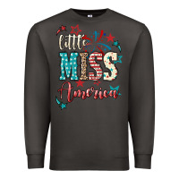 Smoke Little miss America 4th of july Premium Sweatshirt - HowdyJamesFarm