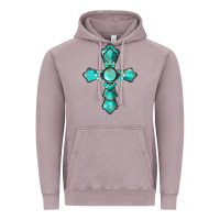 Vintage Zinc western turquoise gemstone cross Vintage Hoodie - BarkalooDesign