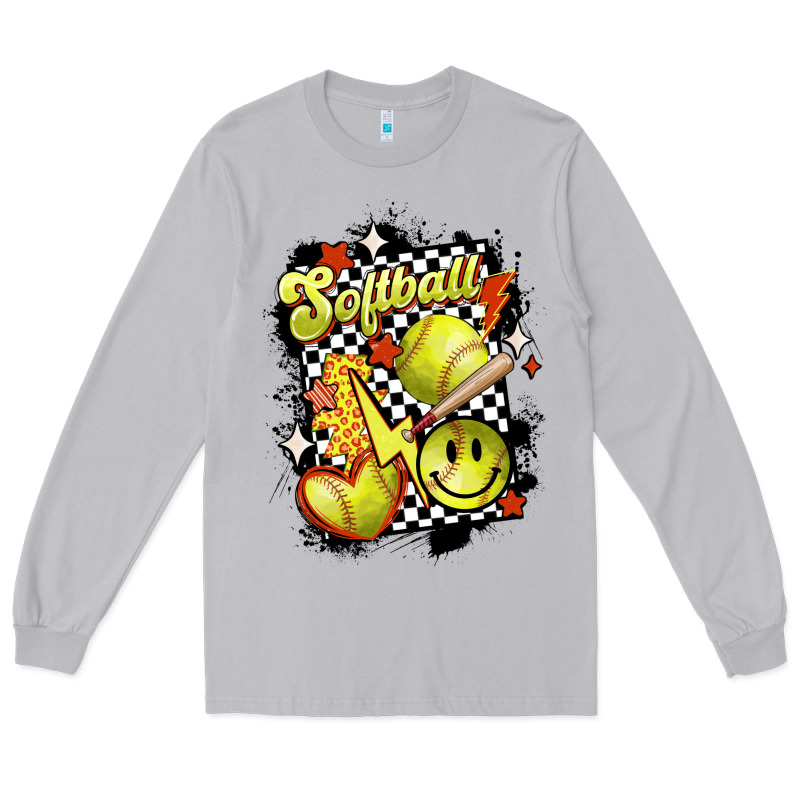 Vintage Softball Long Sleeve Tee by MaliasSmallBusiness | Teevron