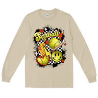 Mushroom vintage softball Long Sleeve Tee - MaliasSmallBusiness
