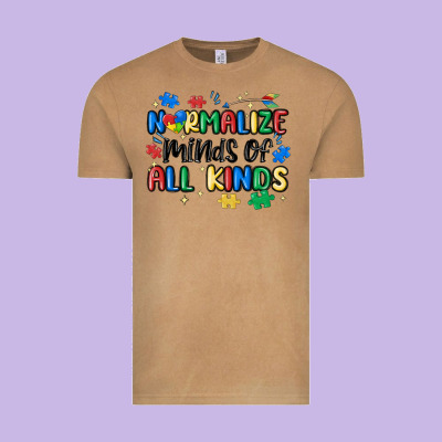 Normalize Minds Of All Kinds Vintage Tee Designed By Maliassmallbusiness