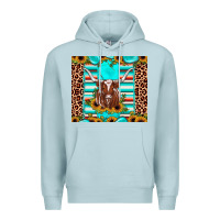 Blue Mist texas longhorn sunflower gemstone Premium Hoodie - JahusDesignShop