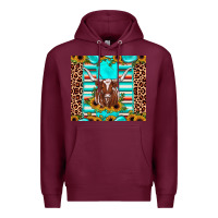 Burgundy texas longhorn sunflower gemstone Premium Hoodie - JahusDesignShop