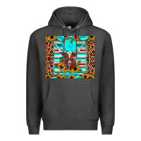 Charcoal Heather texas longhorn sunflower gemstone Premium Hoodie - JahusDesignShop